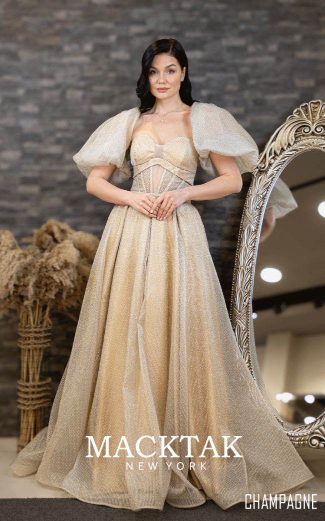 Three N 178 Evening Dress Adjustable Sleeves