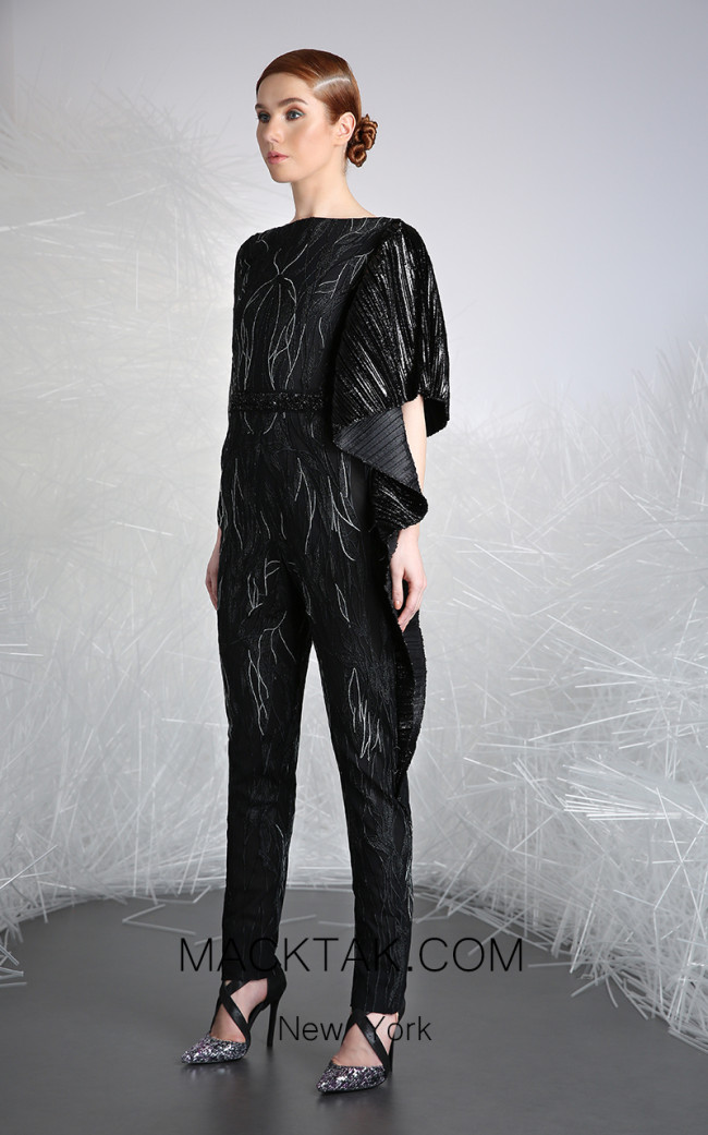 Tony Ward 16 Black Front Evening Dress