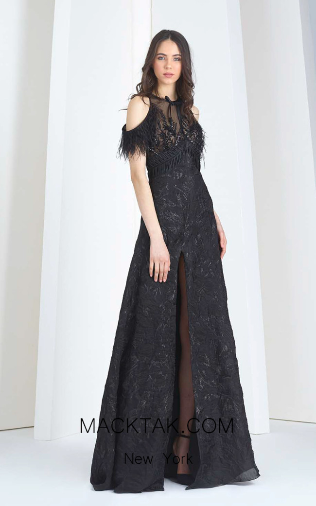 Tony Ward FW25 Black Front Evening Dress