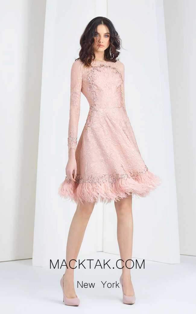 Tony Ward T12 Pink Front Evening Dress