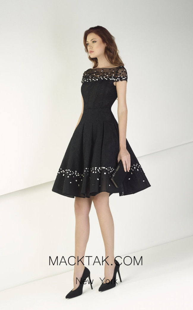 Tony Ward TW40 Black Front Evening Dress