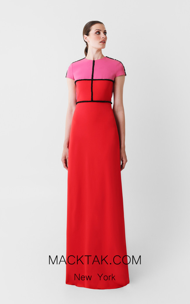 Victoria Juncal Red Pink Front Dress