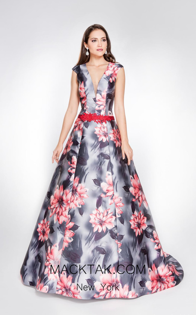 X & M Couture 8064 Front Evening Dress