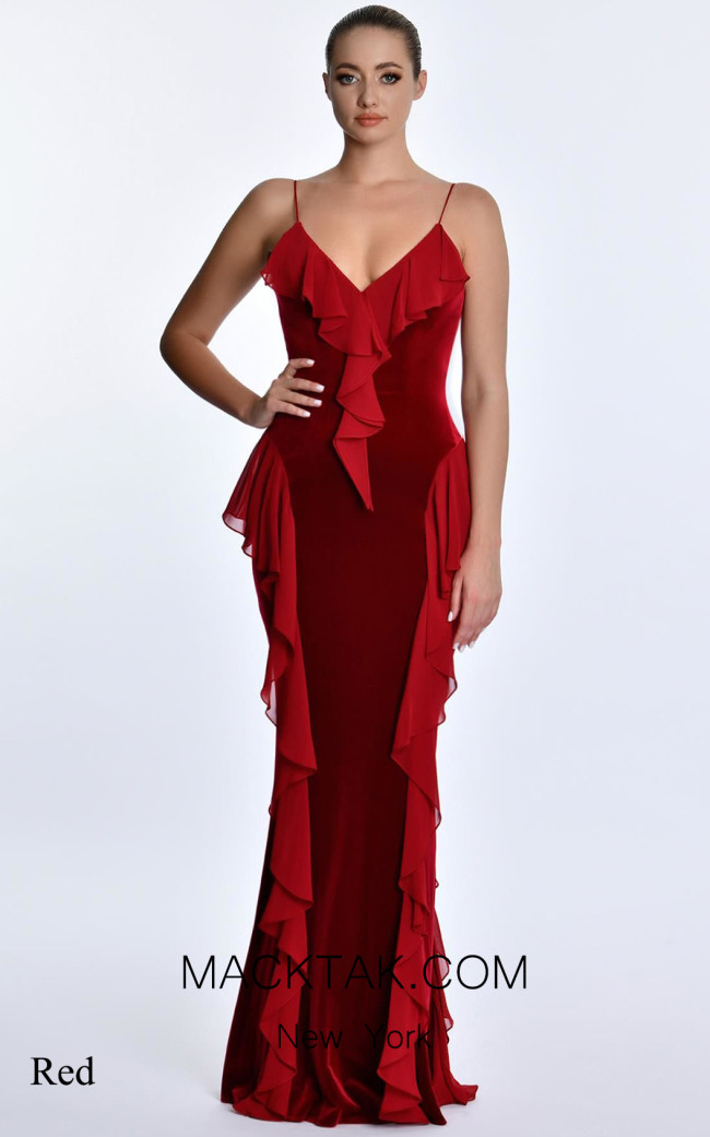 Yvette Red Front Dress