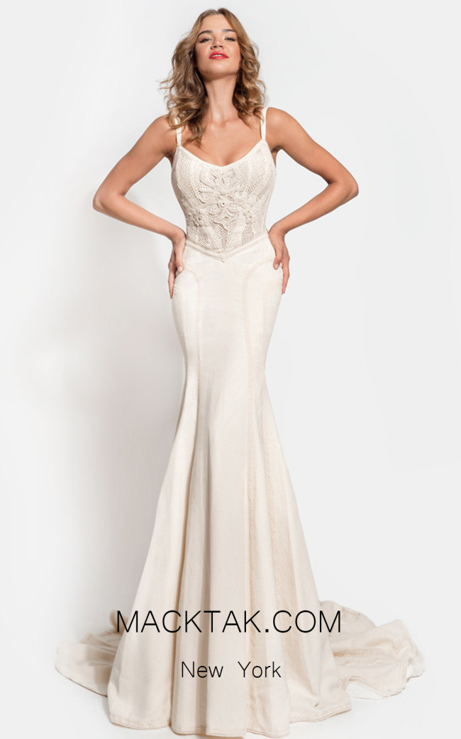 Zolotas Atelier Etere Mermaid Front Evening Dress
