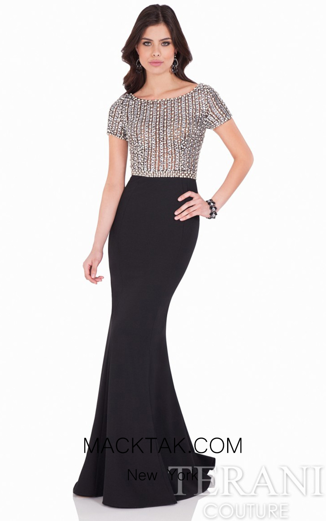 Terani 1622E1554 Black Dress