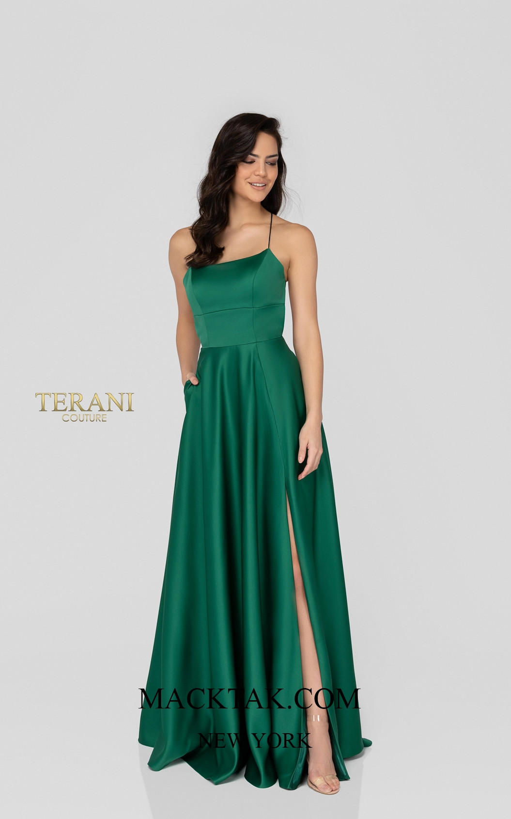 Terani 1911P8178 Emerald Front Dress