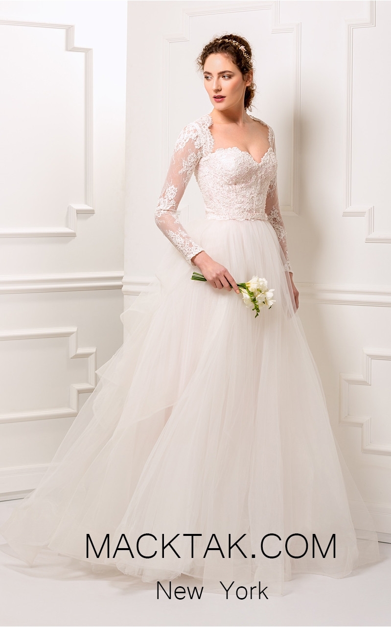 Aida Lorena AL101 White Front Evening Dress