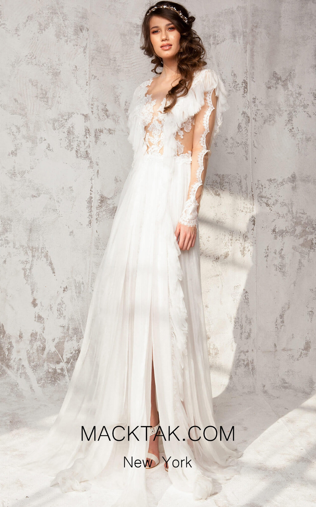 Aida Lorena Isabella White Evening Dress
