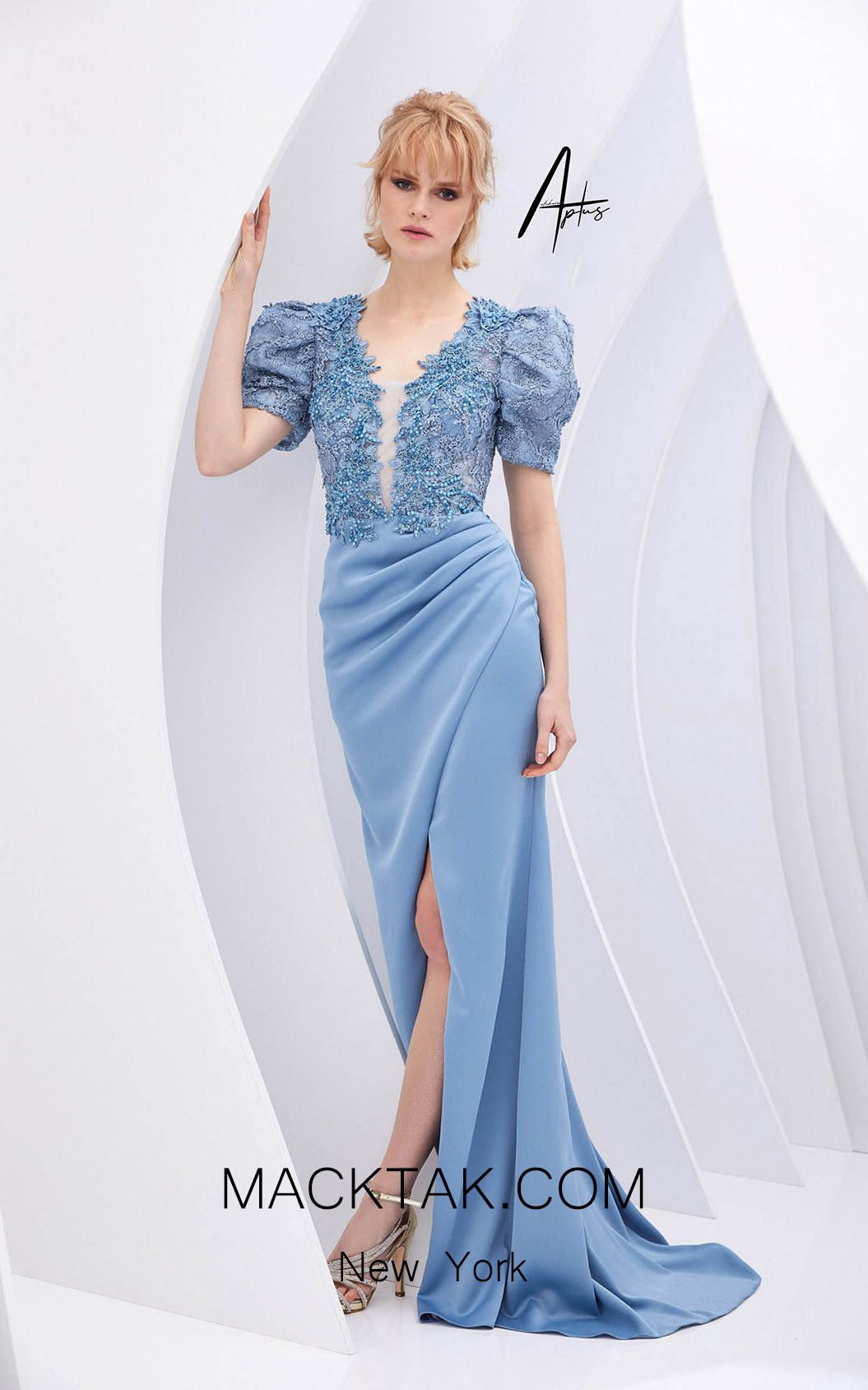 Alchera Y0539 Blue Front Dress