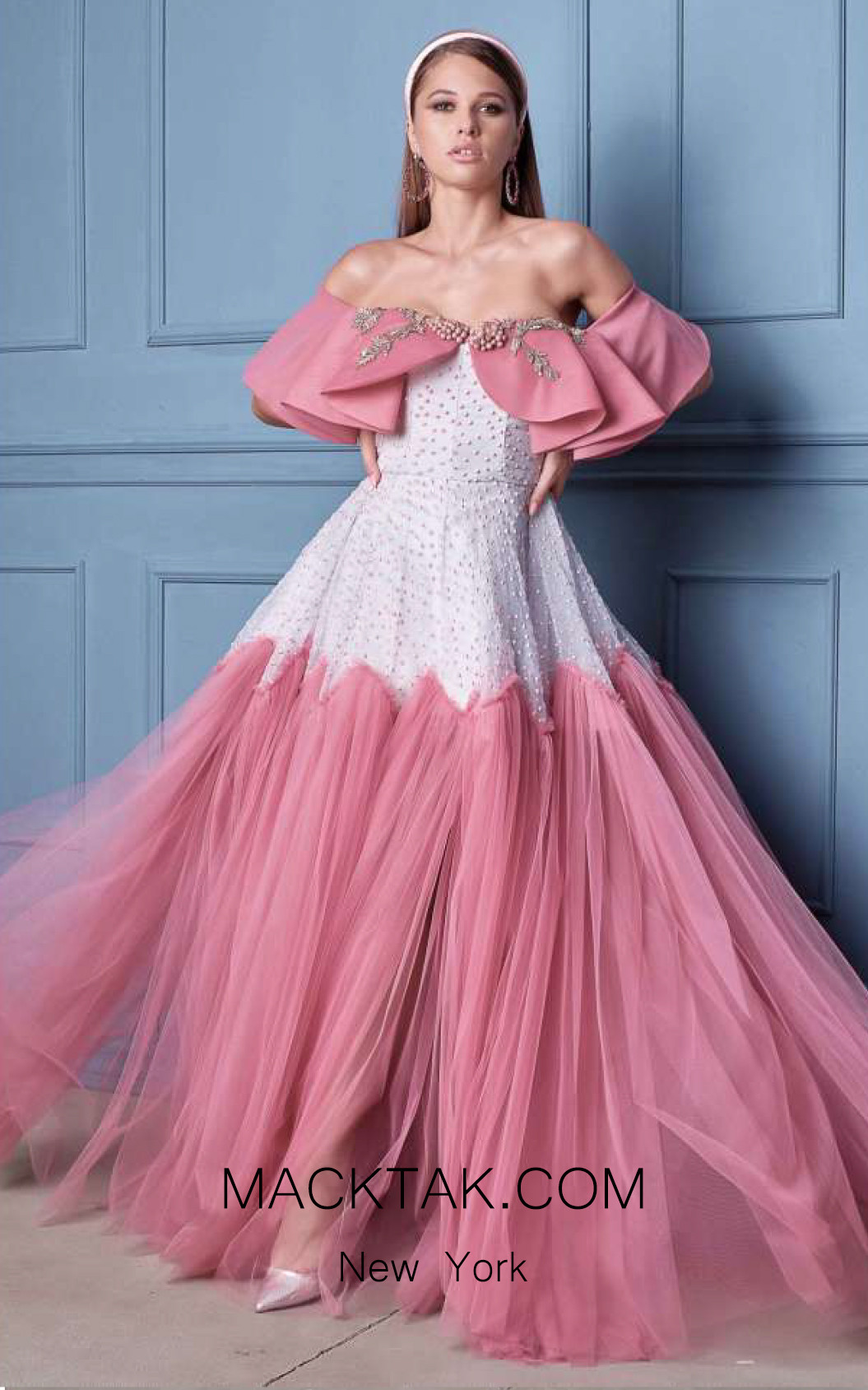 Alda Ciceu NRP SS20-20 Pink White Front Dress