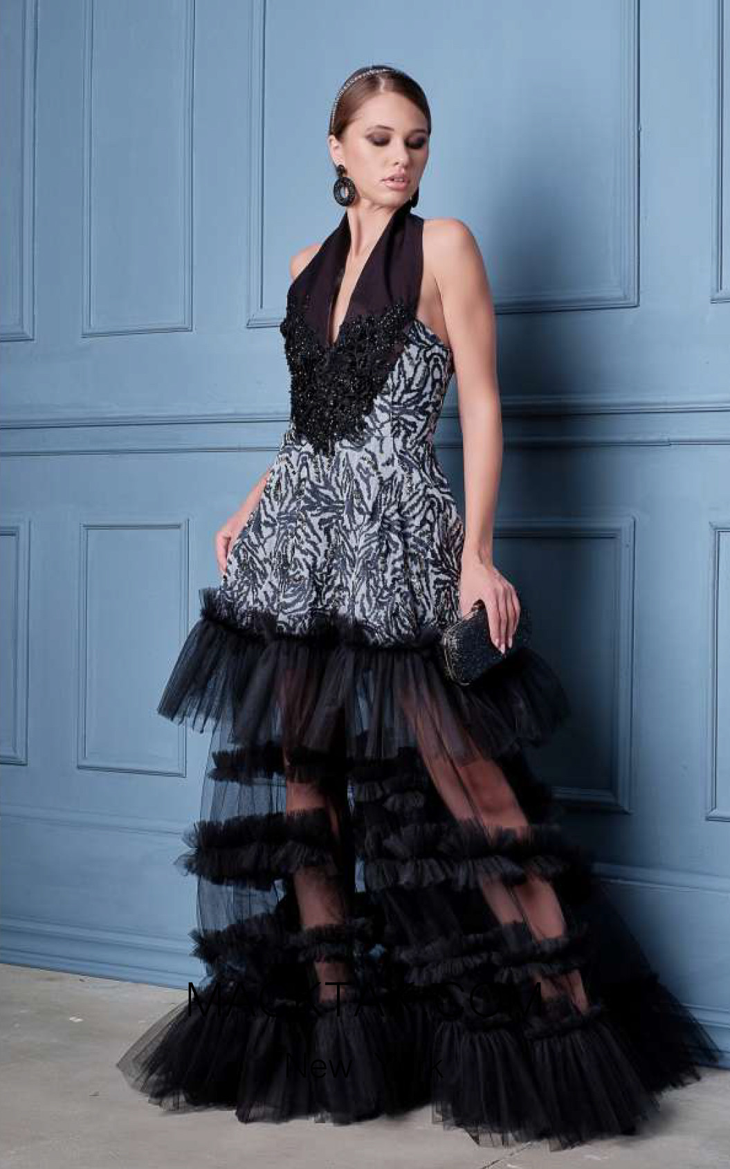 Alda Ciceu NRP SS20-27 Black Multi Front Dress