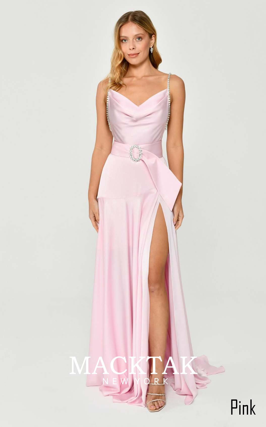 Alfa Beta 6225 Pink Front Dress