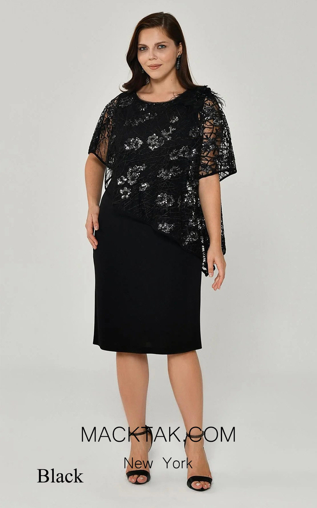 Alfa Beta B4090 Black Front Dress 