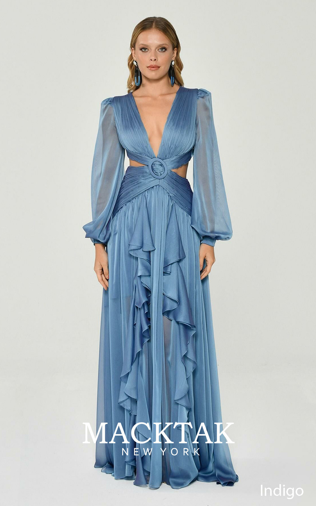 Alfa Beta B5638 Indigo Front Dress