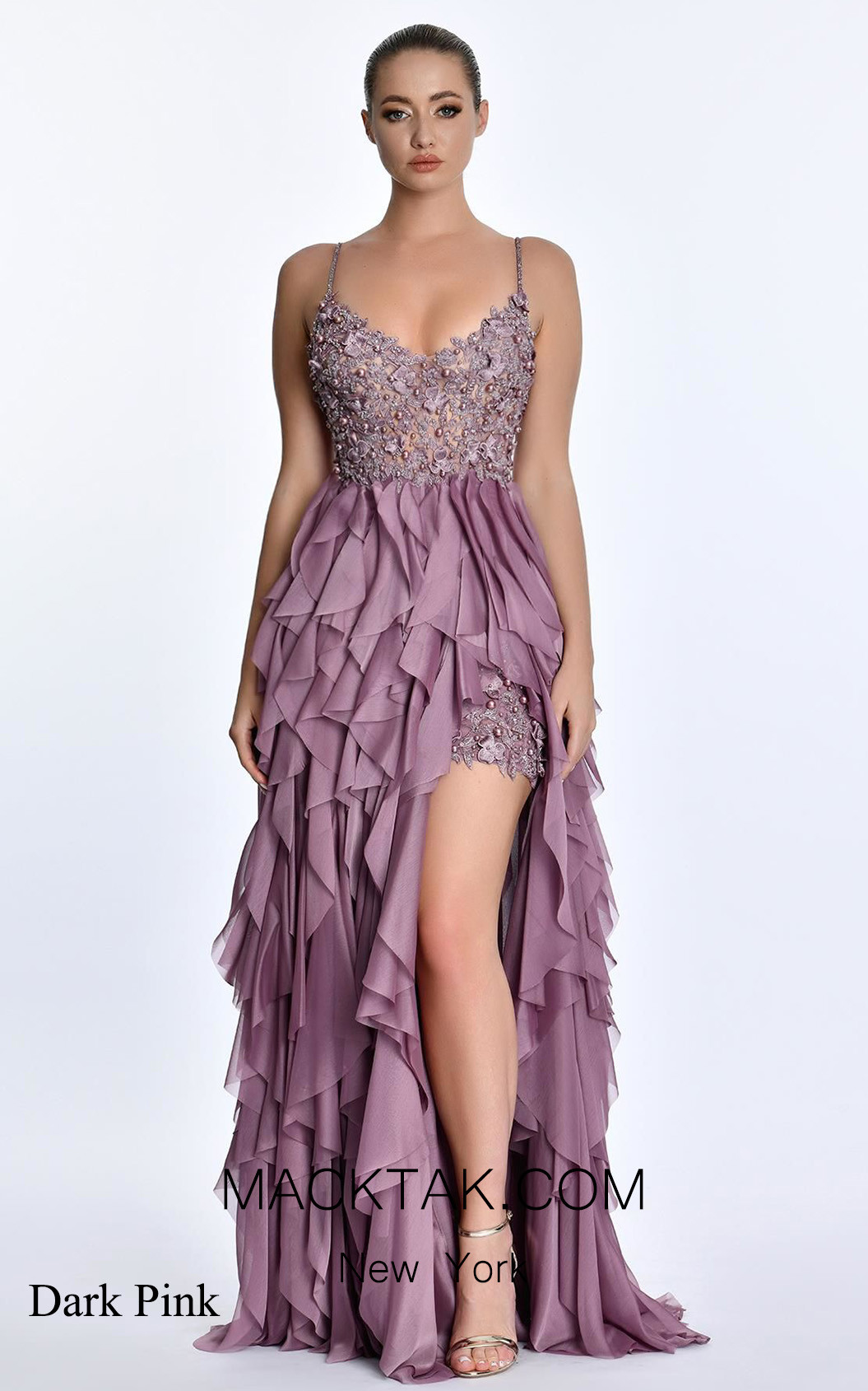Alfa Beta B5774 Dark Pink Dress