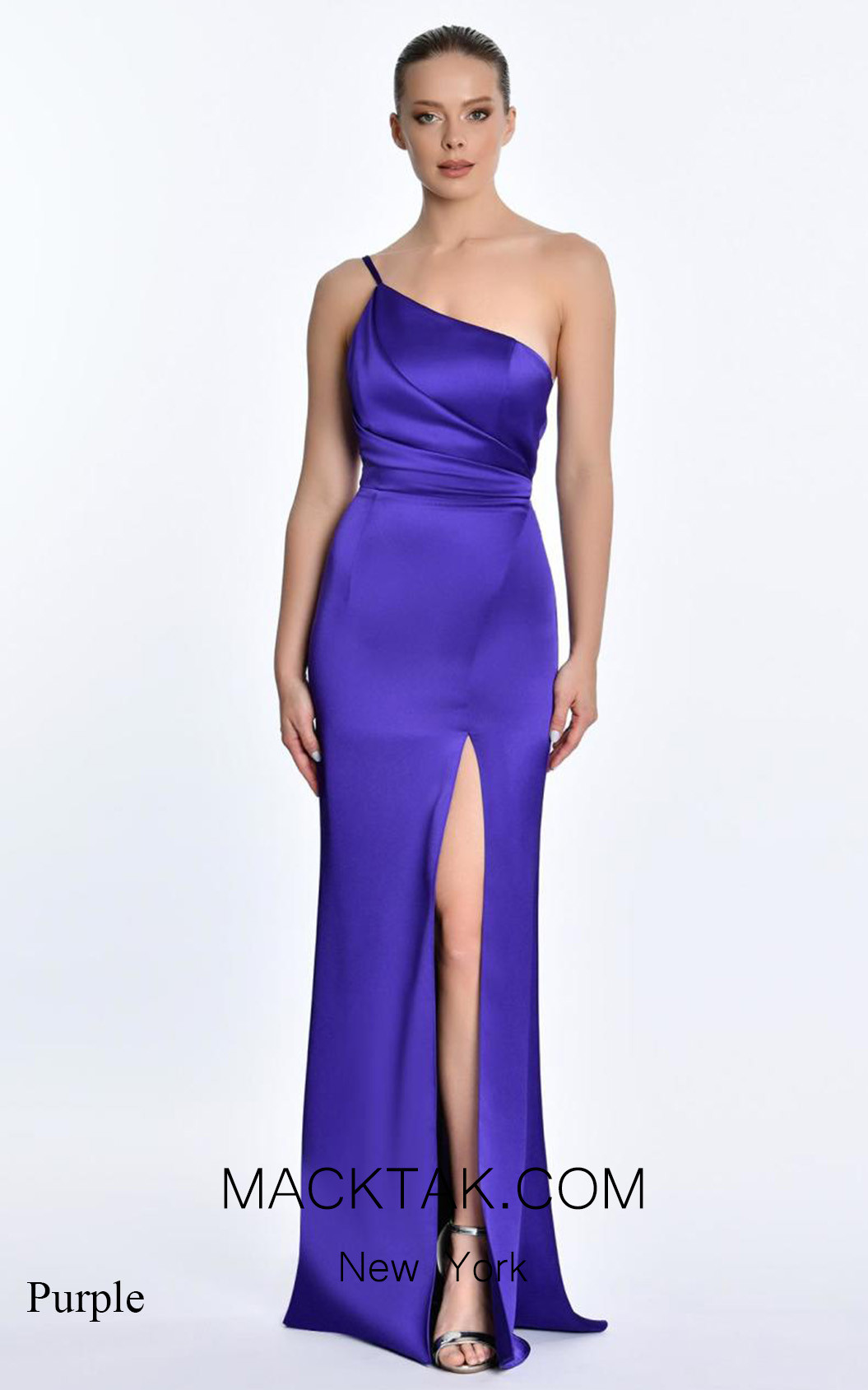 Alfa Beta B5824 Purple Front Dress