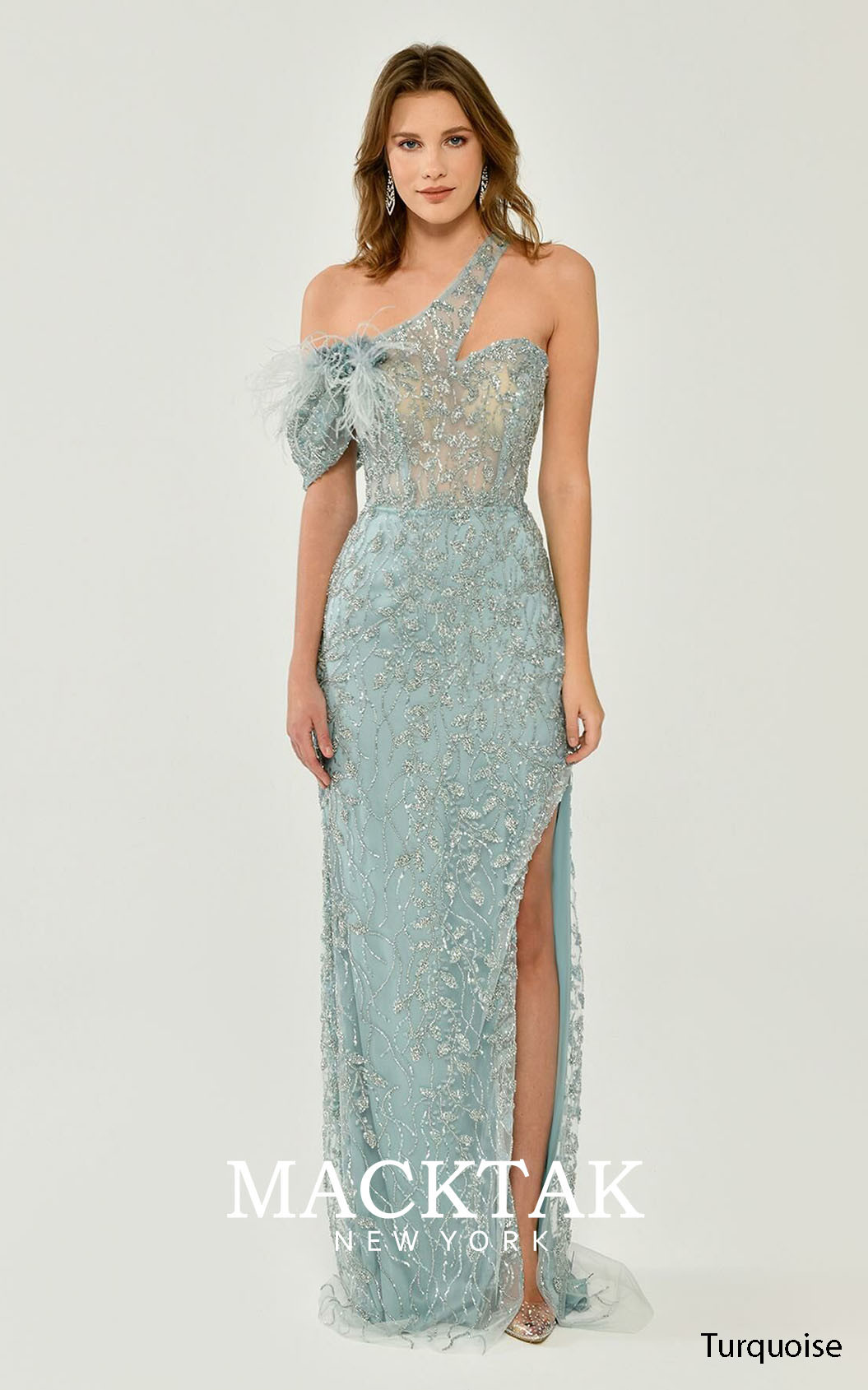 Alfa Beta B6045 Turquoise Front  Dress