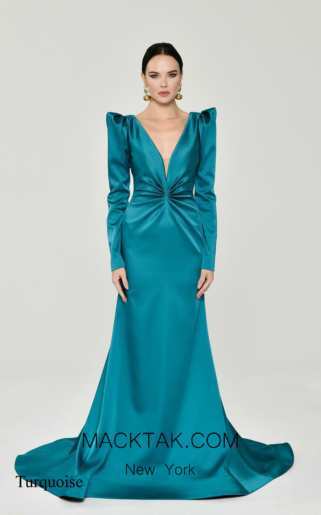 Alfa Beta B6094 Turquoise Front Dress