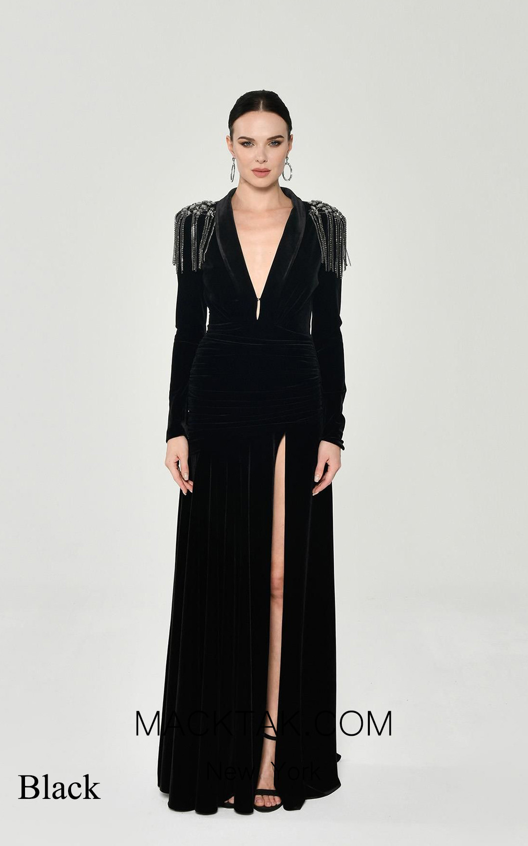 Alfa Beta B6100 Black Front Dress