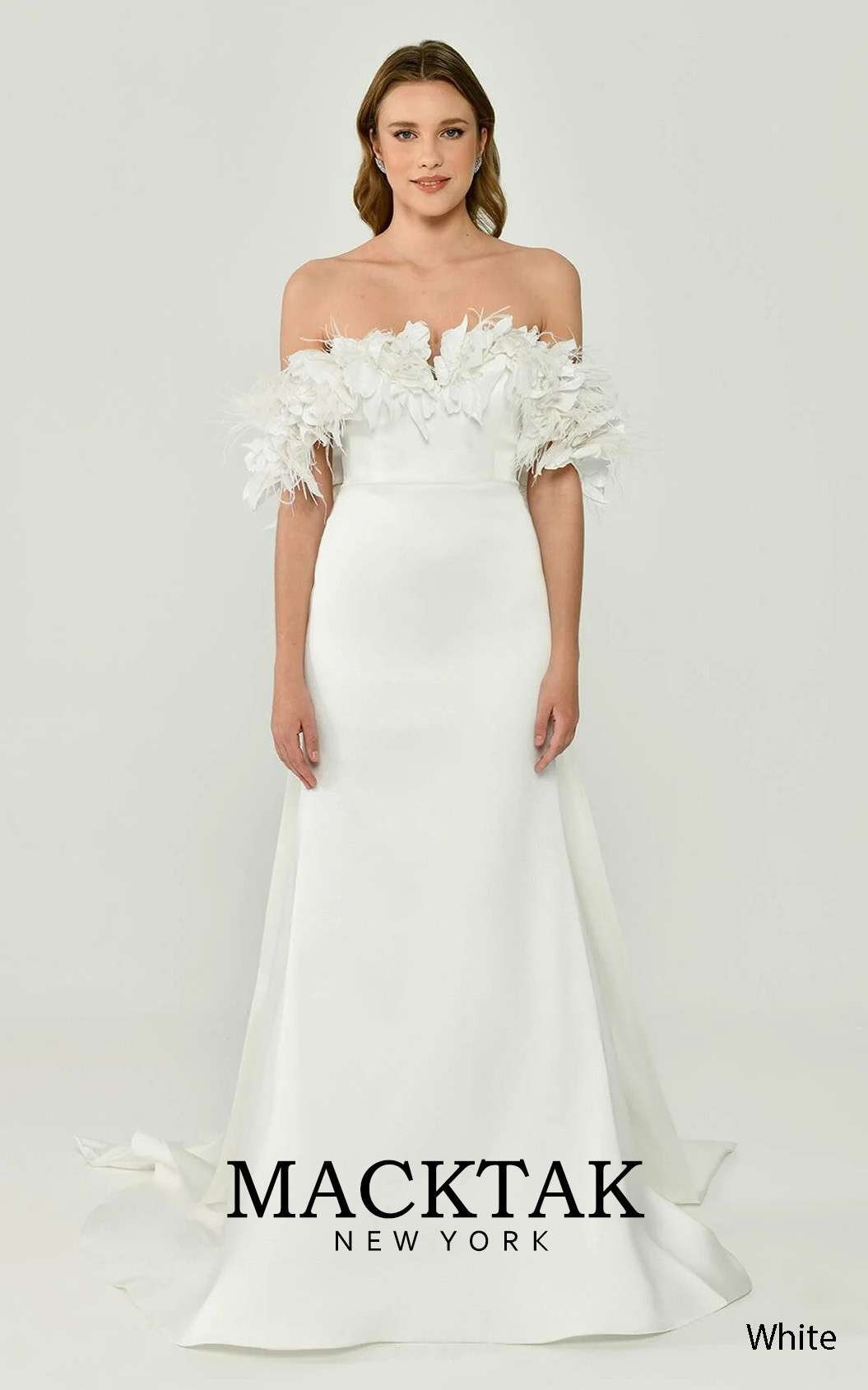 Alfa Beta B6286 White Front Dress