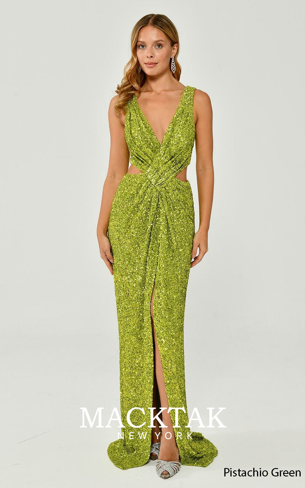 Alfa Beta B6292 Pistachio Green Front Dress