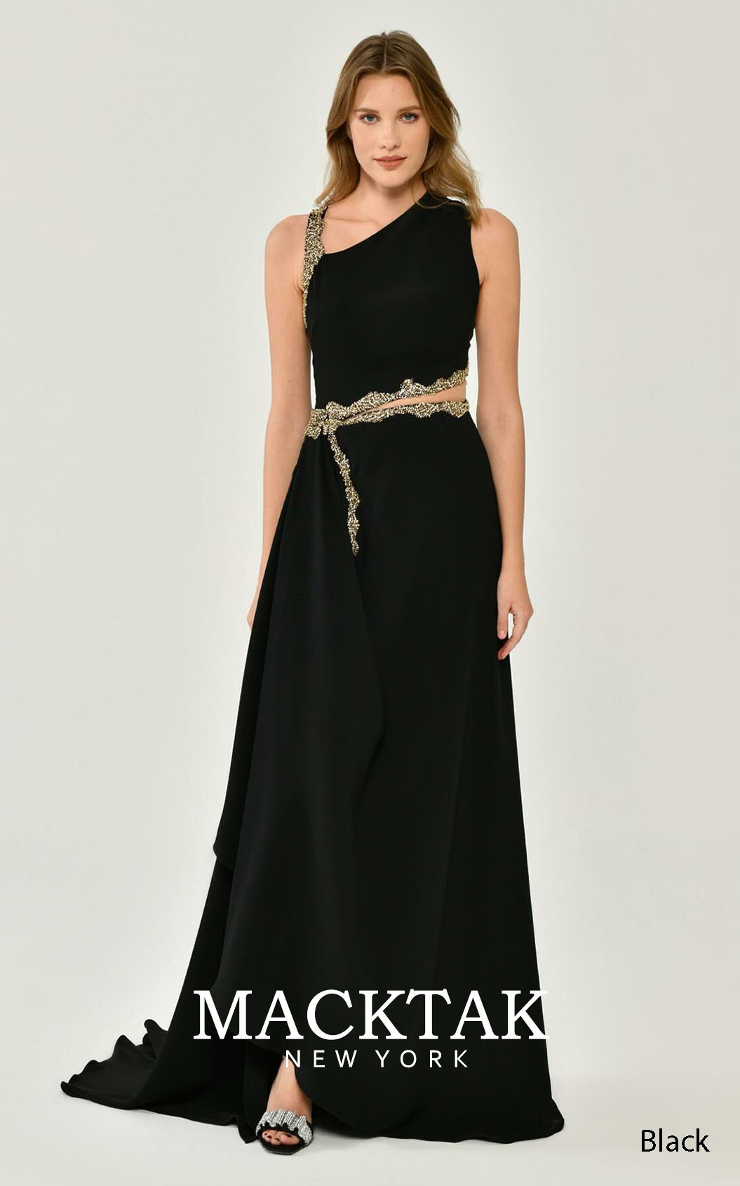 Alfa Beta B6343 Black Front Dress