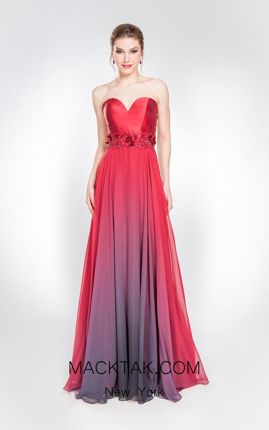 Alma Couture AC1042 Ombre Front Evening Dress