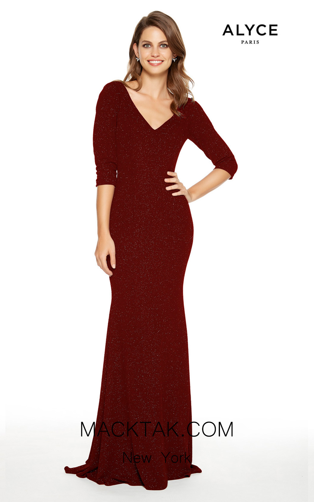 Alyce Paris 27377 Wine Front Dress