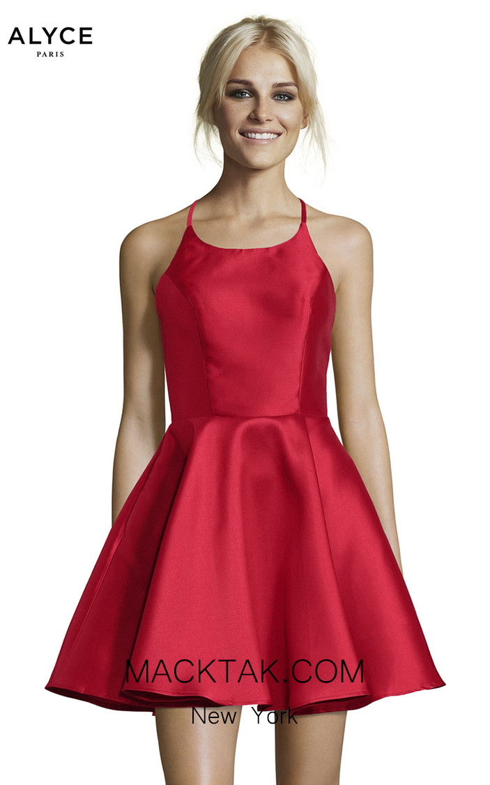 Alyce Paris 3703 Red Front Dress