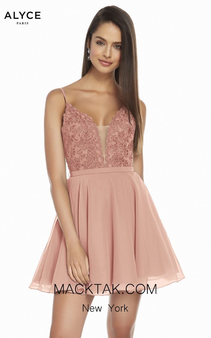 Alyce Paris 3832 Rose Wood Front Dress