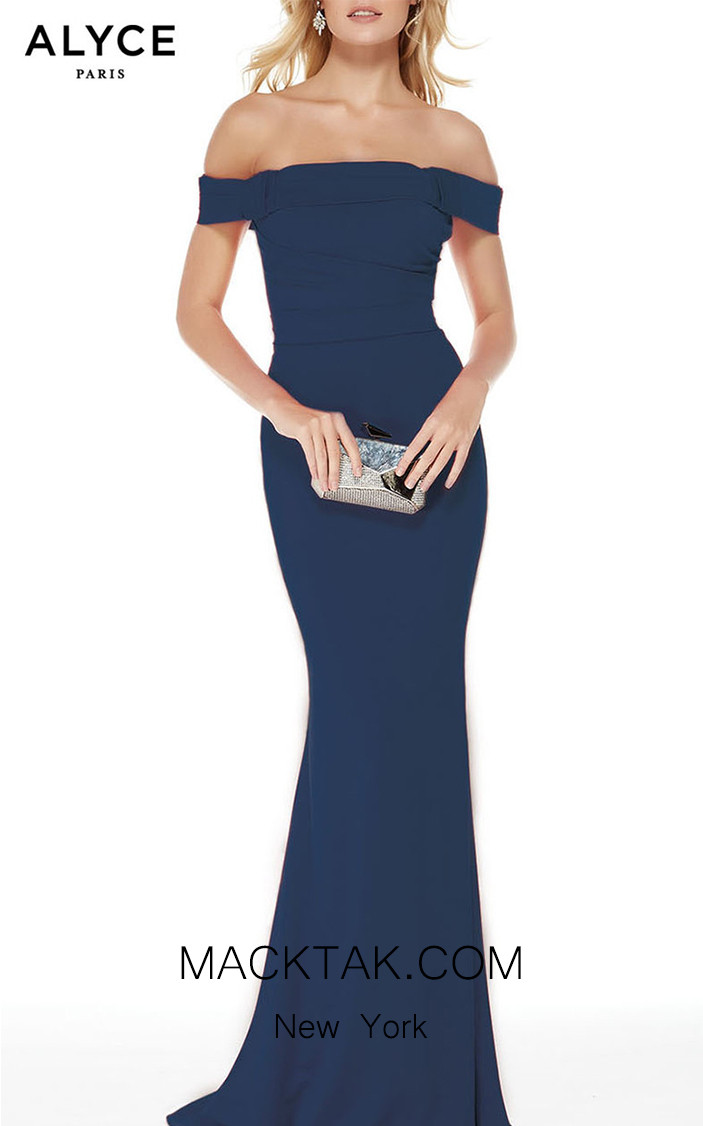 Alyce Paris 5024 Navy Front Dress