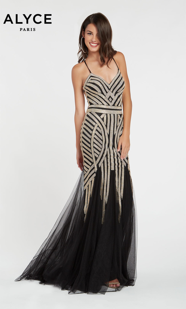 Alyce Paris 60520 Black Front Dress