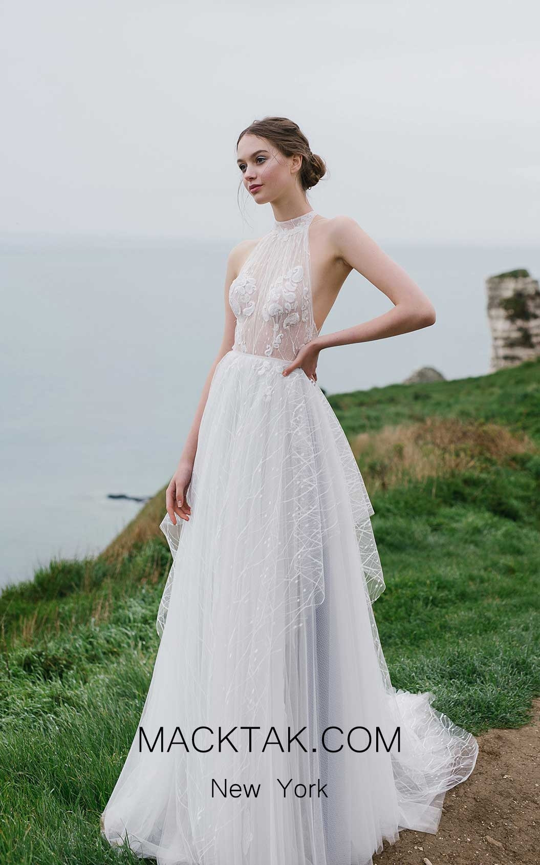 Ange Etoiles Seage Ivory Front Bridal Dress