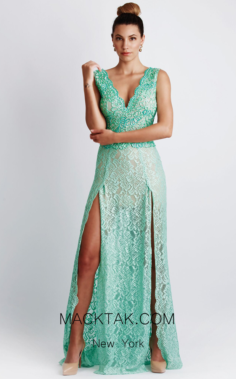 Baccio Romina Light Green Front Dress