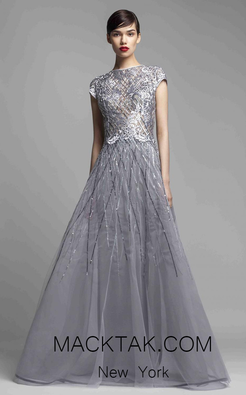 Beside Couture 1406 Gray Front Dress