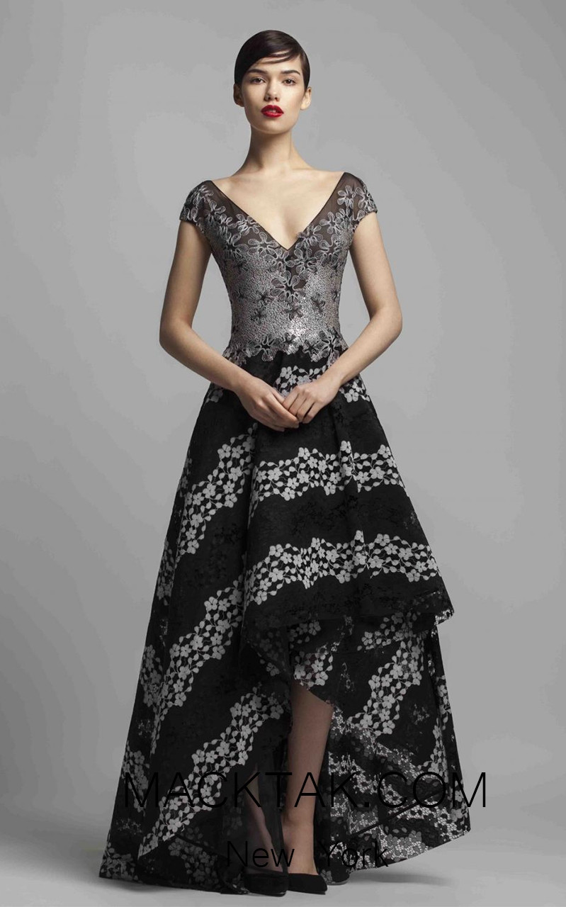 Beside Couture 1410 Black Silver Front Dress
