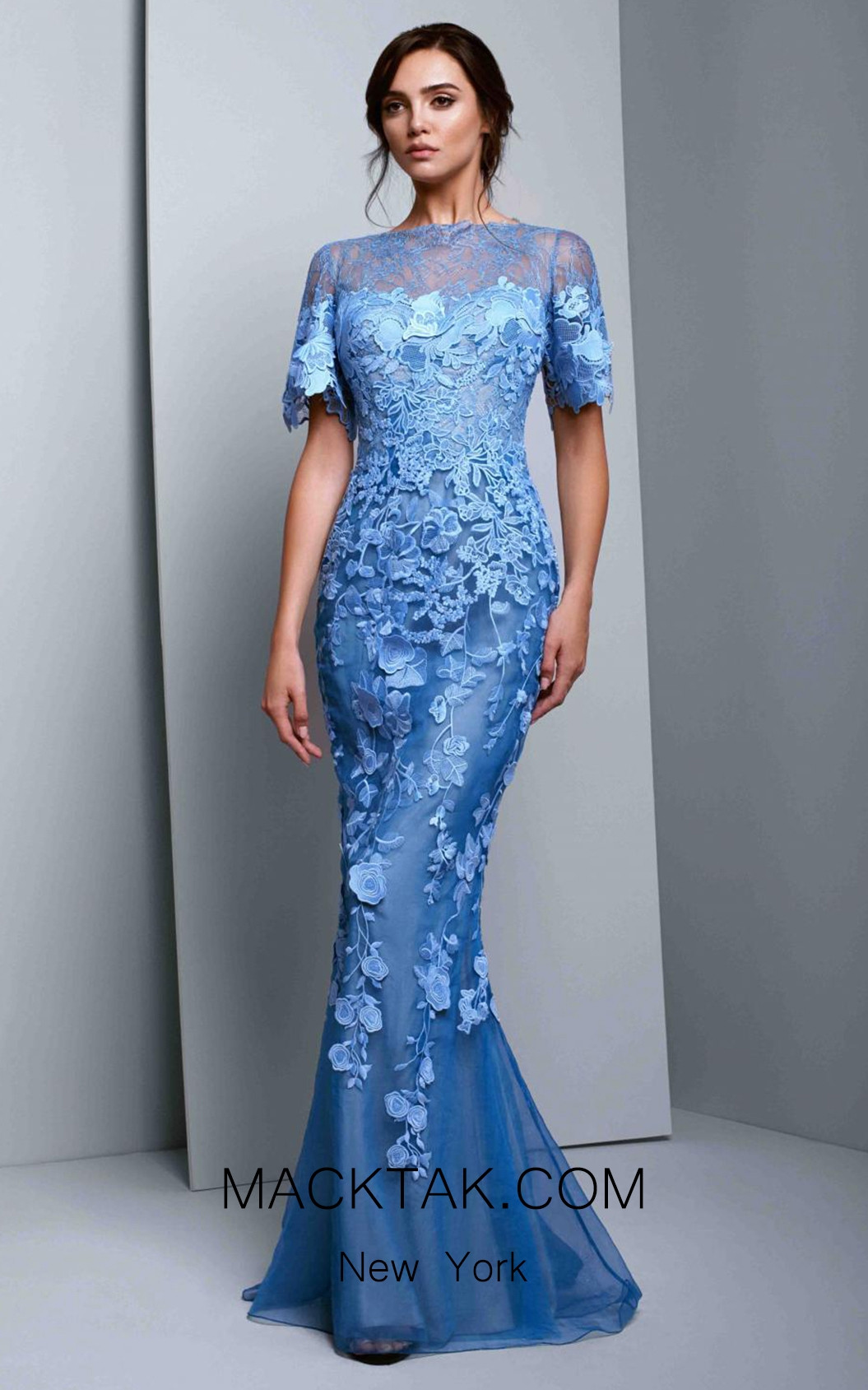 Beside Couture 1350 Blue Front Dress