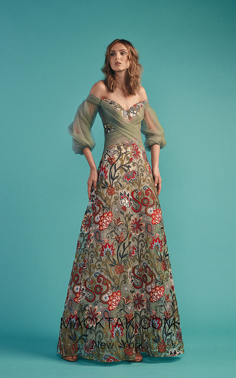 Beside Couture by Gemy Maalouf BC1497 Multi Color Front Dress