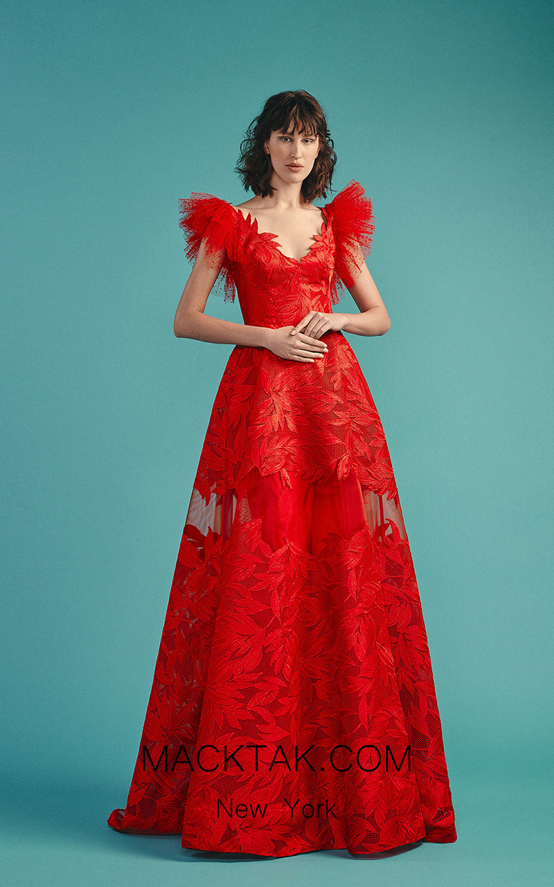 Beside Couture by Gemy Maalouf BC1499 Red Front Dress