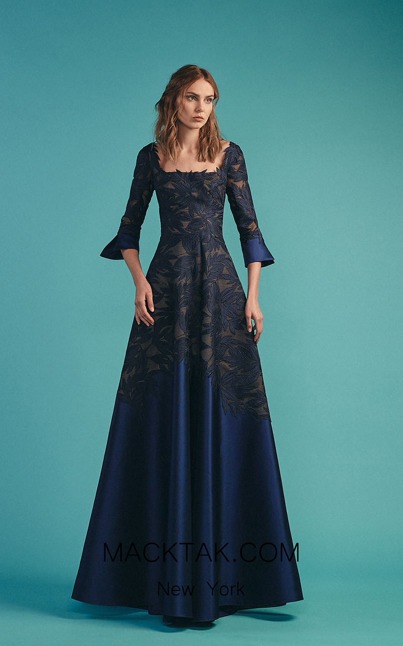 Beside Couture by Gemy Maalouf BC1529 Navy Front Dress
