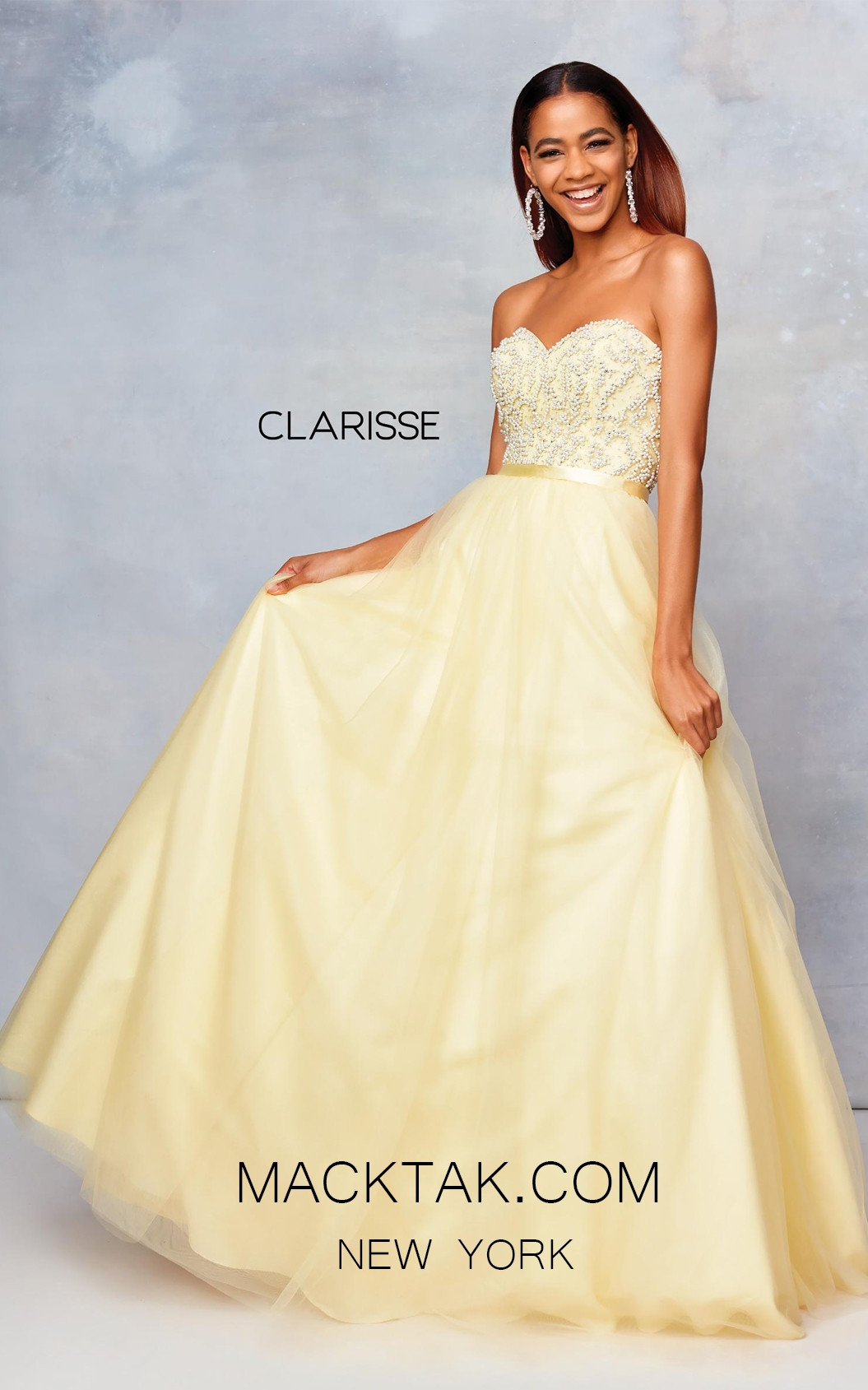 Clarisse 3738 Lemon Front Prom Dress