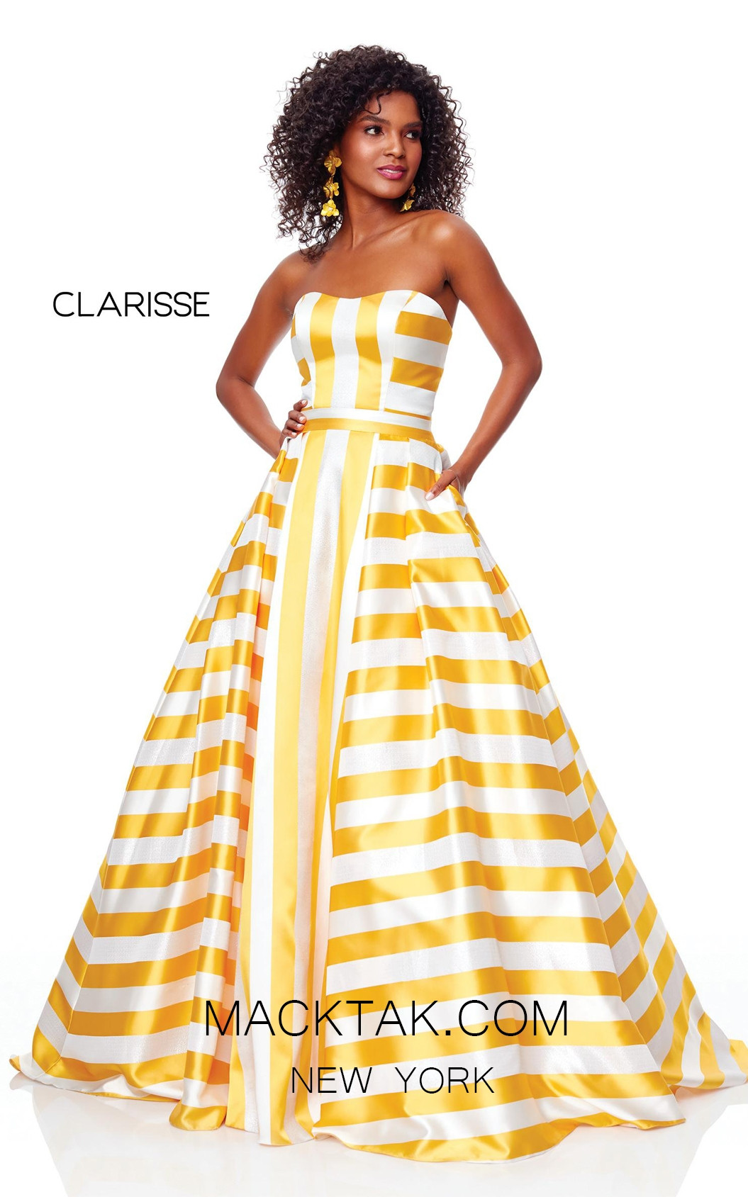 Clarisse 3875 Daffodil Front Prom Dress