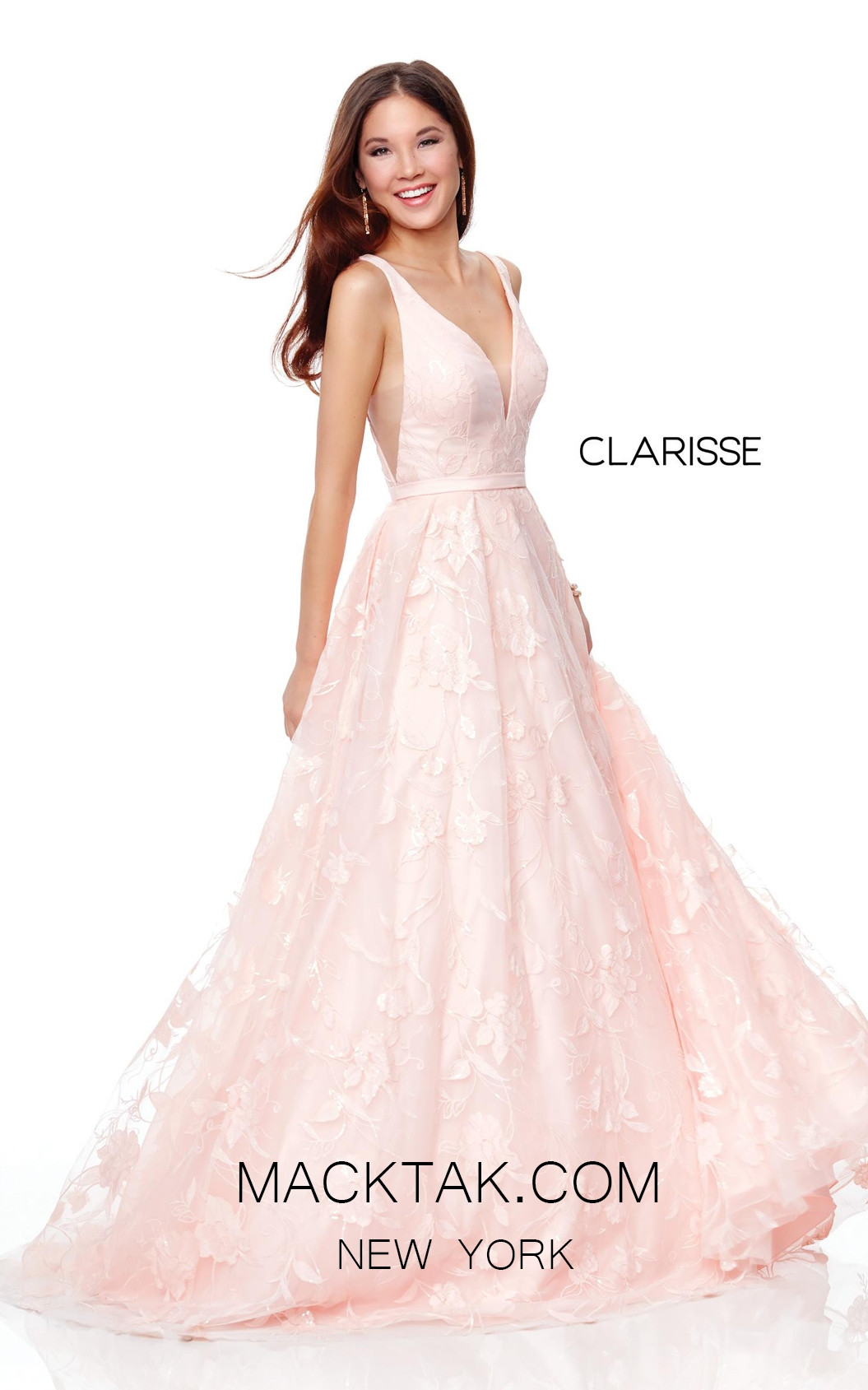 Clarisse 3876 Blush Pink Front Prom Dress