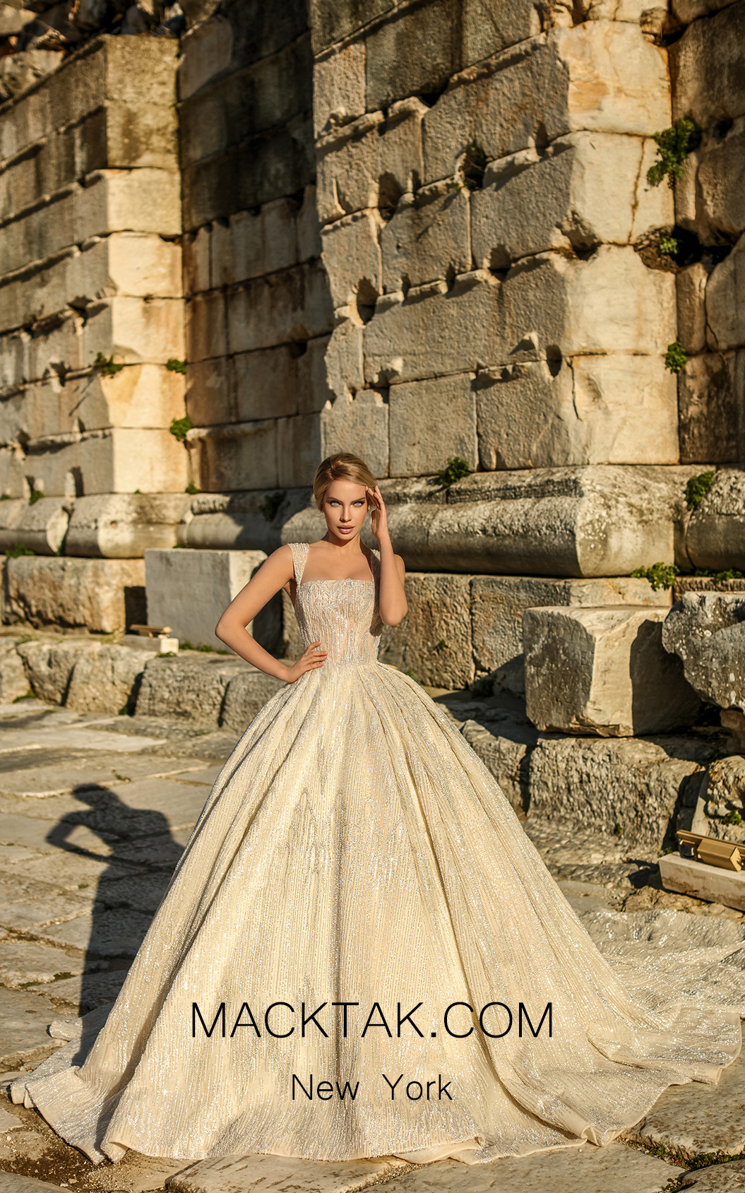 Dovita Bridal Amethyst Dress From Crystal Collection