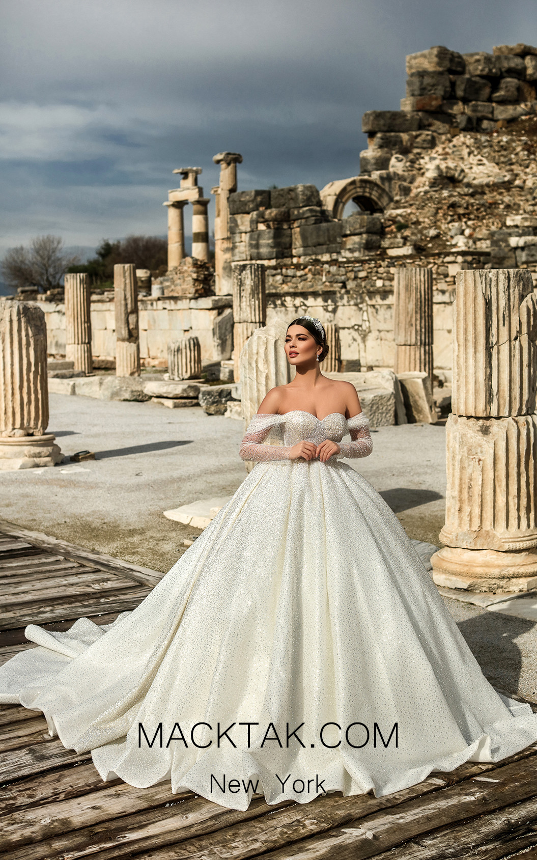 Dovita Bridal Sapphire Dress From Crystal Collection