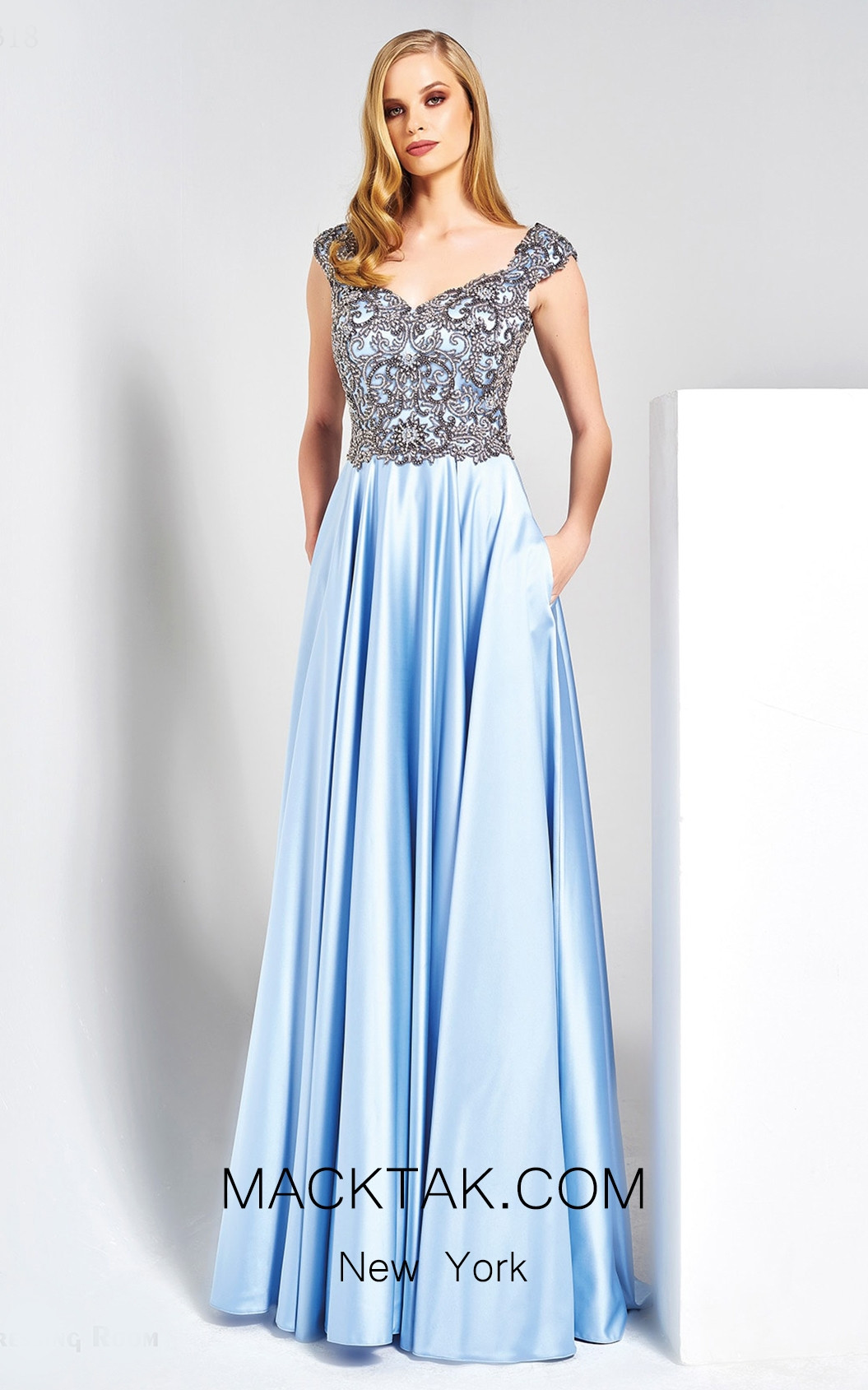 Dressing Room 1318 Baby Blue Front Dress