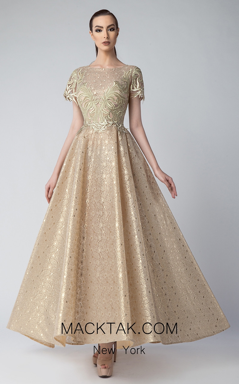 Edward Arsouni FW0225 Gold Front Dress
