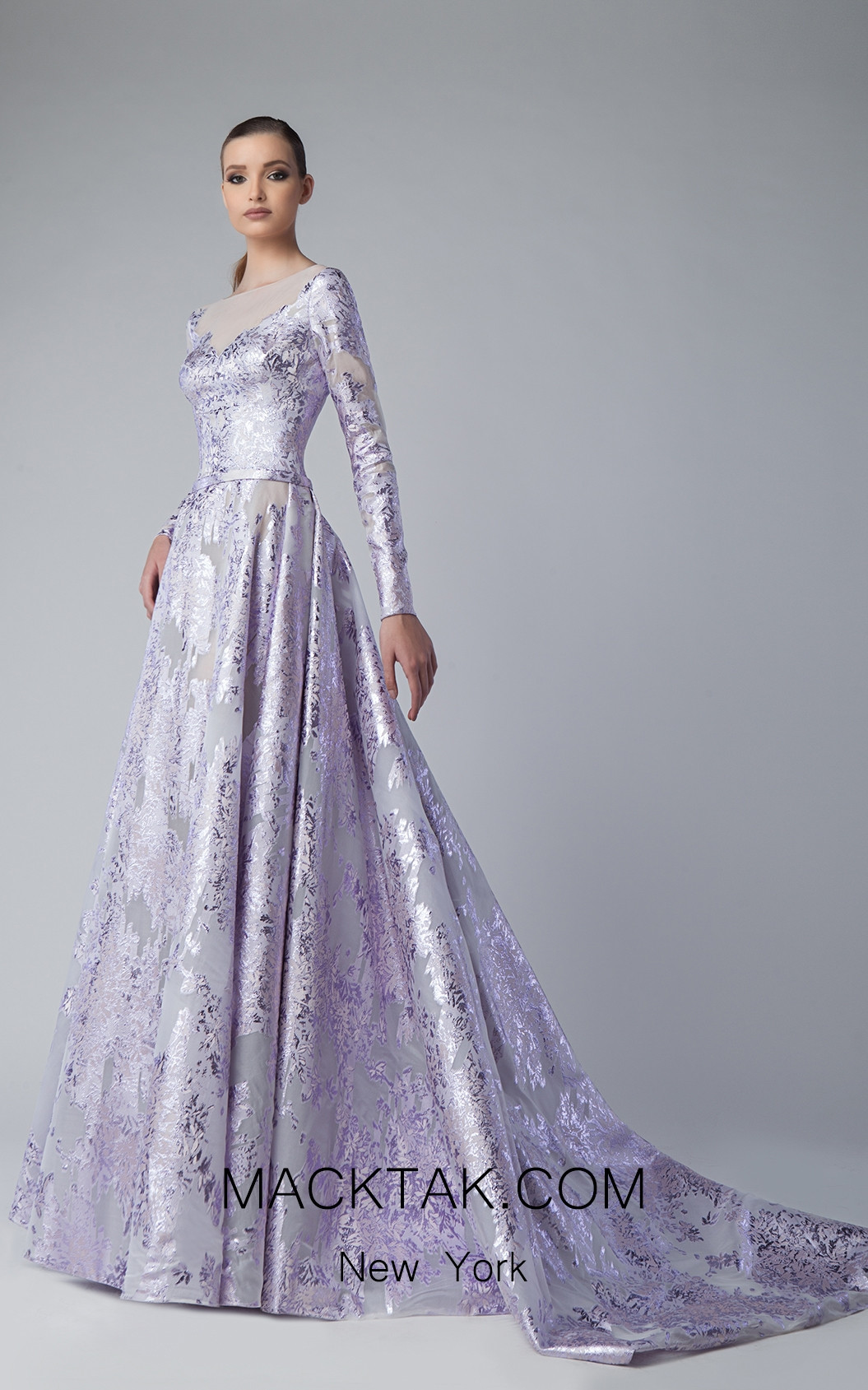Edward Arsouni FW0254 Mauve Front Dress