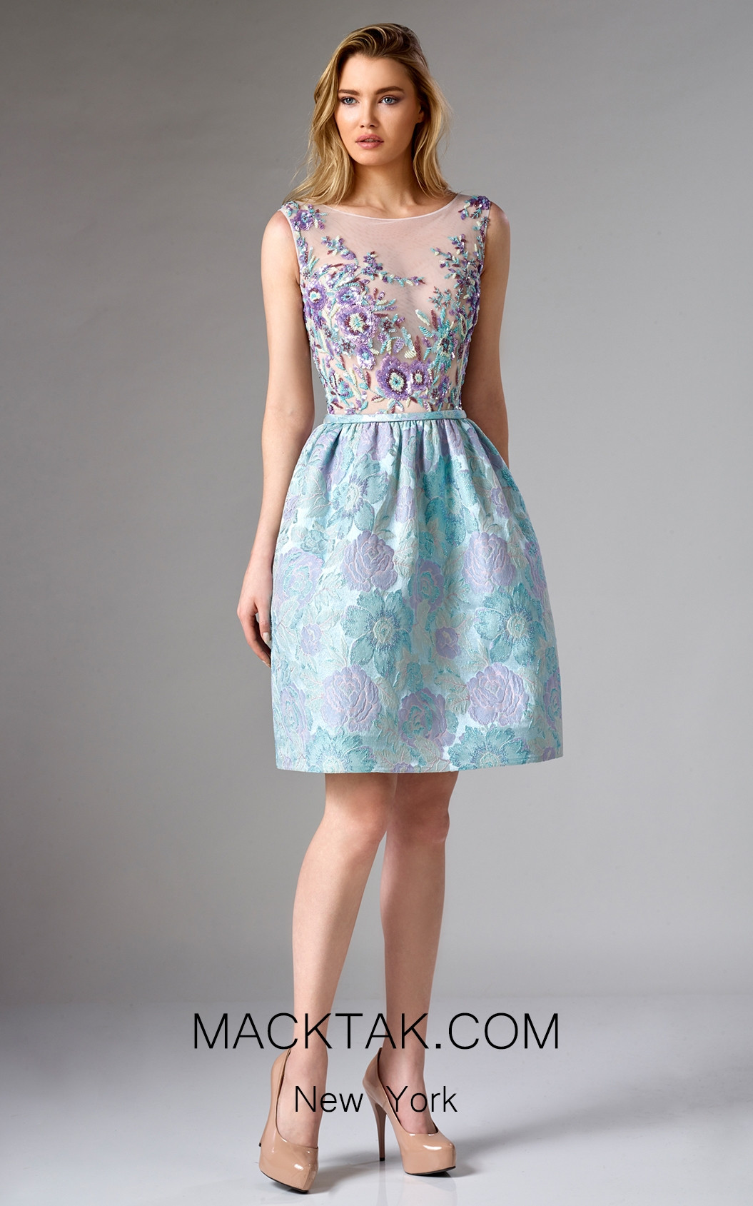 Edward Arsouni FW0303 Light Green Front Couture Dress